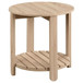 Fowler - 1-Shelf Round Engineered Wood Side End Table - Natural