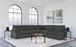 Collins - 5 Piece Modular Power Reclining Sectional - Dark Gray