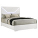 Ives - Queen Panel Bed LED Headboard - White High Gloss