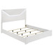 Ives - Eastern King Panel Bed LED Headboard - White High Gloss