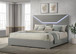 Ives - Eastern King Panel Bed LED Headboard - Gray High Gloss