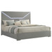 Ives - Eastern King Panel Bed LED Headboard - Gray High Gloss