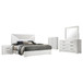 Ives - 5 Piece Queen Bedroom Set - White High Gloss