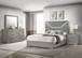 Ives - 4 Piece Queen Bedroom Set - Gray High Gloss