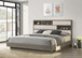 Fenwick - Eastern King Bed Bookcase Headboard - Gray Oak