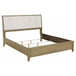 Granada - Upholstered Eastern King Panel Bed - Natural Pine