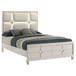 Olivia - Queen Panel Bed LED Headboard - Pearl White