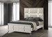Olivia - Queen Panel Bed LED Headboard - Pearl White