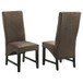 Barrand - Upholstered Dining Side Chair (Set of 2) - Chocolate