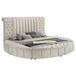 Sonya - Upholstered Eastern King Round Storage Bed - Ivory