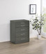 Danbury - 3-Drawer Makeup Vanity & Stool Set - Gray High Gloss