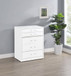 Danbury - 3-Drawer Makeup Vanity & Stool Set - White High Gloss