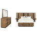 Terrace - 5 Piece Queen Panel Bedroom Set - Ash Brown
