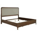 Maderia - Upholstered Queen Panel Bed - Walnut