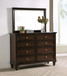 Andover - 8-Drawer Dresser And Mirror - Dark Oak