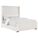 Natasha - Upholstered Queen Wingback Bed - Cream