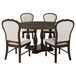 Landon - 5 Piece Round Dining Table Set - Rich Brown
