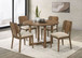 Crestmore - 5 Piece Round Wood Dining Table Set - Walnut