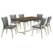 Biloxi - 7 Piece Rectangular Dining Set - Grayish Brown