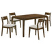 Almonte - 5 Piece Rectangular Dining Set - Dark Brown