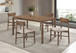 Parkridge - 5 Piece Wood Dining Set - Natural Walnut