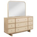 Kailani - 9-Drawer Dresser And Mirror - Beige Oak