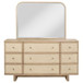 Kailani - 9-Drawer Dresser And Mirror - Beige Oak