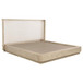 Kailani - Queen Wingback Bed - Beige Oak