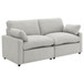 Collins - 2 Piece Upholstered Power Reclining Loveseat - Gray