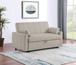 Portland - Boucle Upholstered Sleeper Sofa Bed - Latte