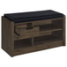 Arrington - Storage Bench - Smoked Oak