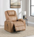 Armstrong - Upholstered Power Lift Massage Recliner - Camel