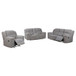 Gilson - 3 Piece Chenille Upholstered Sofa Set - Gray