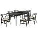 Crestmont - 7 Piece Extension Leaf Dining Table Set - Black