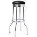 Retro - 3 Piece Round 1950s Bistro Pub Bar Table Set - Black
