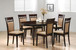 Gabriel - 7 Piece Extension Leaf Dining Table Set - Dark Brown