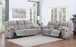 Gilson - 2 Piece Chenille Upholstered Sofa Set - Gray