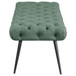 Ella - Upholstered Tufted Bench Metal Legs - Teal