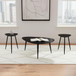 Odessa - 3 Piece Triangular Coffee And End Table Set - Black