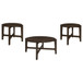 Cota - 3 Piece Solid Wood Coffee And End Table Set - Dark Brown