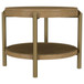 Arini - Round End Side Table With Storage Shelf - Sand Wash