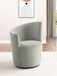 Nueva - Upholstered Swivel Chair Curved Backrest - Dove Gray