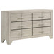 Trenton - 6-Drawer Bedroom Dresser - Rustic Cream