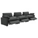 Collins - 5 Piece Power Reclining Home Theater Seating - Dark Gray