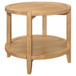 Camillo - 2 Piece Round Coffee And End Table Set - Maple