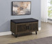 Brixton - 2-Door Padded Entryway Shoe Storage Bench - Smoked Oak