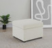 Winter - Upholstered Hydraulic Lift Top Storage Ottoman - Beige