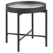 Ozella - Round End Side Table With Recessed Top Sandy - Black