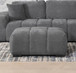 Octavia - Upholstered Rectangular Ottoman - Charcoal Gray
