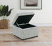 Winter - Upholstered Hydraulic Lift Top Storage Ottoman - Gray